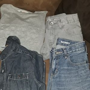 Boys 4 piece denim and grey bundle